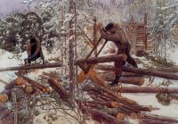 Larsson, Carl - Woodcutters in the forest